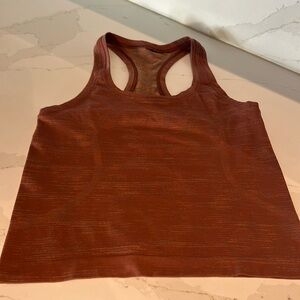 Lulu Lemon Racer Back Tank. Cinnamon. Size 6